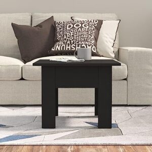 UTSRABFA Living Room Table Coffee Table Storage Tables Console Table Black 21.7"x21.7"x16.5" Engineered Woodfor Living Room,Home,Office,Living Meeting Room