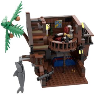 MAYD Medieval Island Building Sets, 1033Pcs Medieval Pirate Island Modular Pirate Series House Buildings, Architecture Toys Gifts Room Decor for Adults Teens