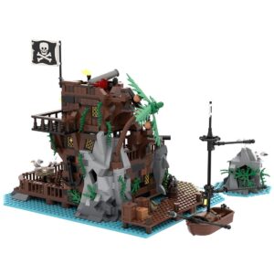 MAYD Medieval Island Building Sets, 1033Pcs Medieval Pirate Island Modular Pirate Series House Buildings, Architecture Toys Gifts Room Decor for Adults Teens