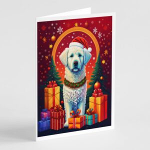 Caroline's Treasures DAC3116GCA7P Kuvasz Holiday Christmas Greeting Cards Pack of 8 Blank Cards with Envelopes Whimsical A7 Size 5x7 Blank Note Cards