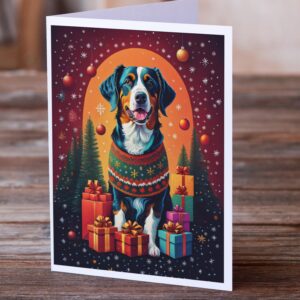 Caroline's Treasures DAC3030GCA7P Appenzeller Sennenhund Holiday Christmas Greeting Cards Pack of 8 Blank Cards with Envelopes Whimsical A7 Size 5x7 Blank Note Cards