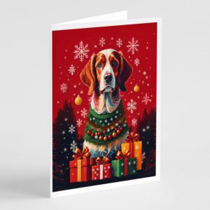 caroline's treasures dac3060gca7p brittany spaniel holiday christmas greeting cards pack of 8 blank cards with envelopes whimsical a7 size 5x7 blank note cards