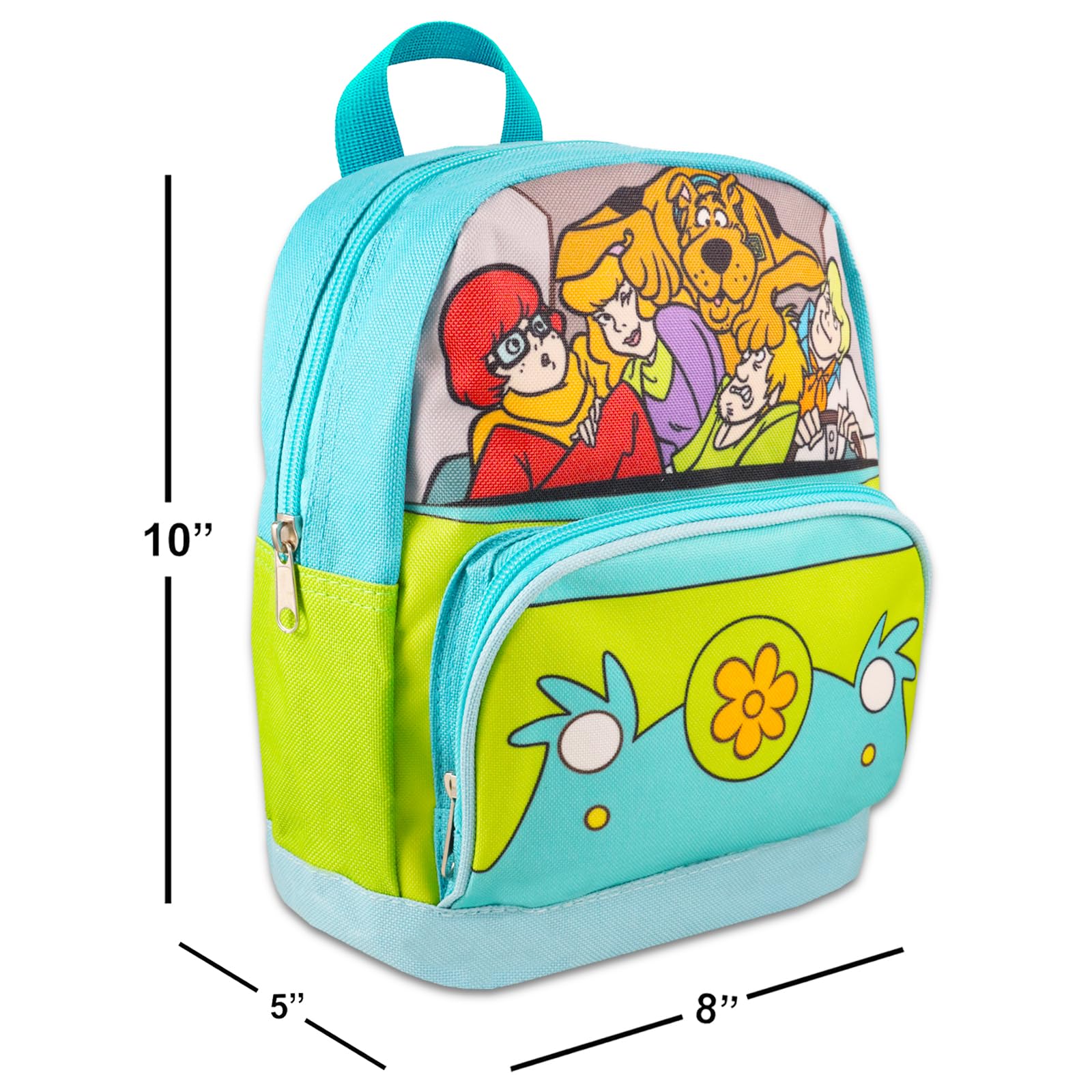 Warner Bros Scooby Doo Mini Backpack Set for Kids - 10” Canvas Scooby Doo Backpack with Front Pocket Plus Bottle | Scooby Doo Backpack Bundle