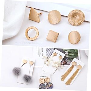 100 Pcs Geometric Stud Earrings Earring Posts Earring Stud Post DIY Jewelry Accessories Earring Backs for Studs Jewelry Making Accessories Earring Stud Back Earring Post Back