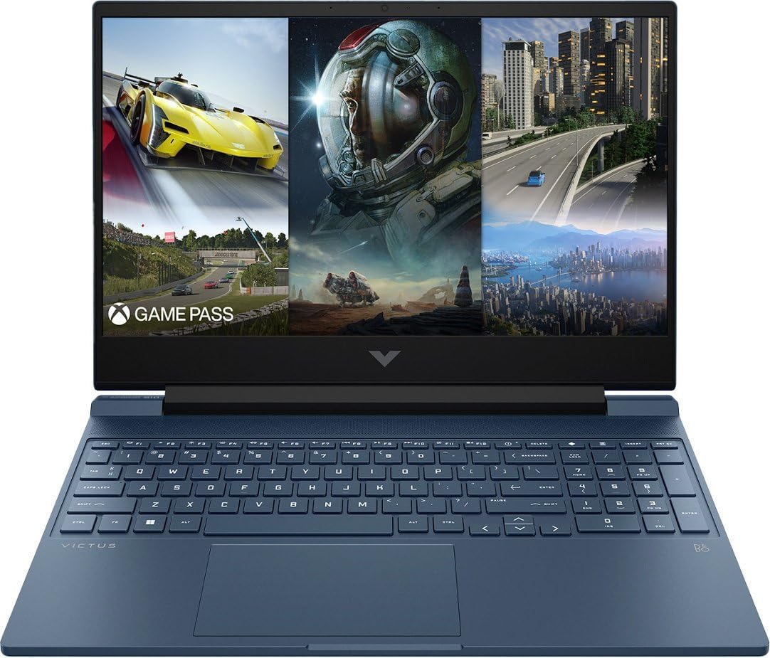 HP Victus 15.6" Full HD 144Hz Gaming Laptop, Intel Core i5-13420H, 16GB Memory, NVIDIA GeForce RTX 3050, 512GB SSD, Bluetooth, Wi-Fi, Backlit Keyboard, Windows 11, Performance Blue