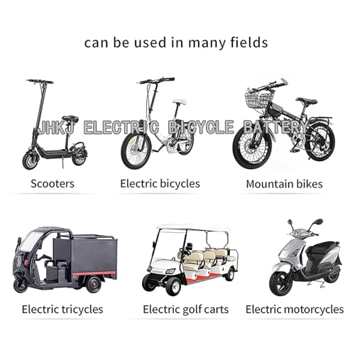 JHKJ E-Bike Battery 36V 10Ah 12AH 15Ah 20AH Electric Bike Lithium Battery Ebike Battery 36 Volt Bike Battery with Charger Compatible with All Electric Bikes,T Plug,20AH