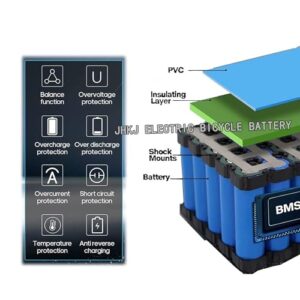 JHKJ E-Bike Battery 36V 10Ah 12AH 15Ah 20AH Electric Bike Lithium Battery Ebike Battery 36 Volt Bike Battery with Charger Compatible with All Electric Bikes,T Plug,20AH