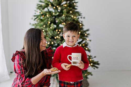 Pearhead Santa's Milk & Cookies Christmas Mug, Holiday Novelty Coffee Mug with Slot for Cookies, Holiday Home Décor, Microwave And Dishwasher Safe, Santa’s Milk & Cookies Mug, 9 Oz