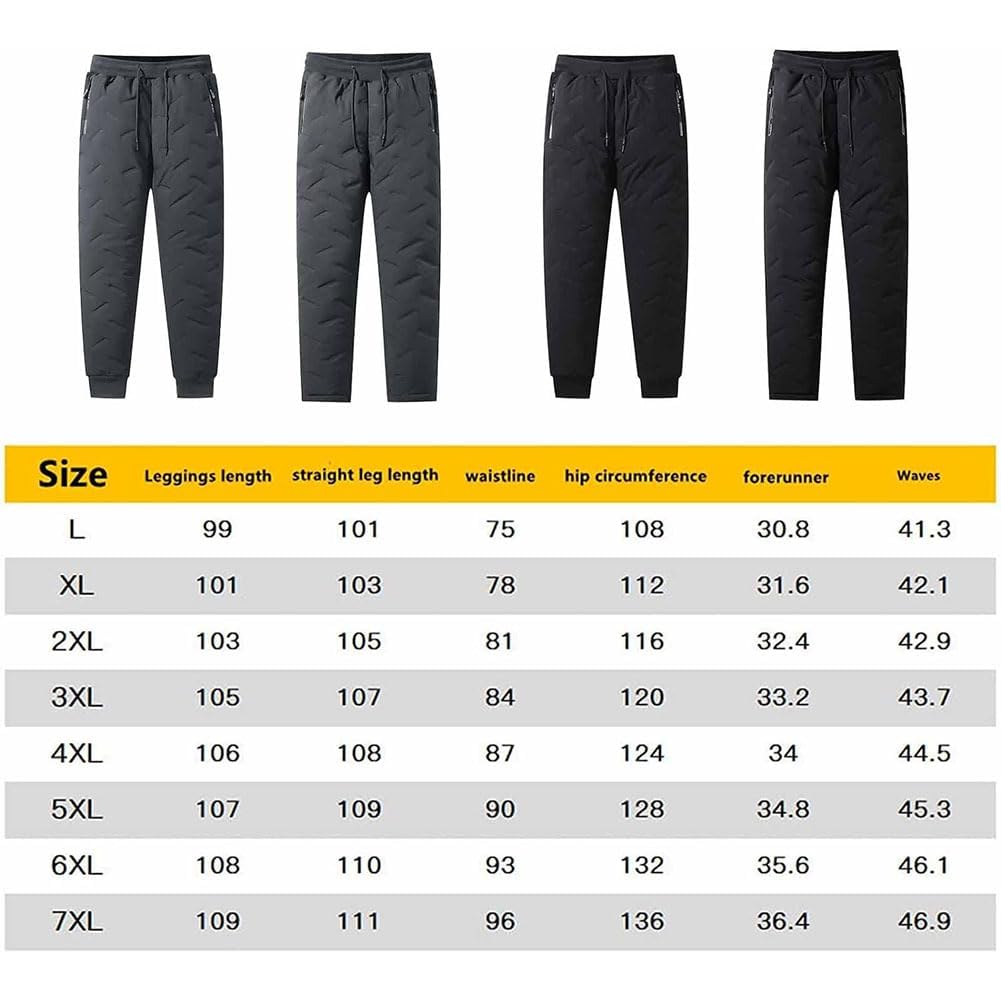 Dododz - Dododz Unisex Fleece Trousers,Unisex Fleece Jogging Bottoms,Men Winter Warm Waterproof Lightweight Sweatpants (Black-Jogging,XXL)