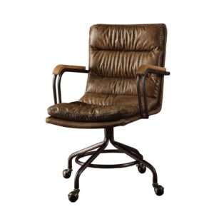 Daesar Office Chair in Vintage Whiskey Top Grain Leather