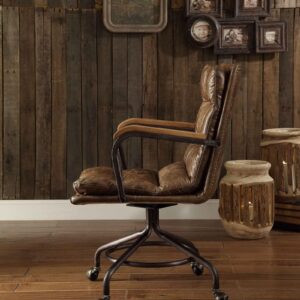 Daesar Office Chair in Vintage Whiskey Top Grain Leather