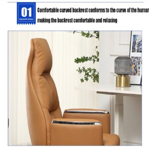 Ergonomic Office Chair, Executive Office Chair Leather Computer Office Ergonomic Recliner Lift Swivel Chair (Color : Green)