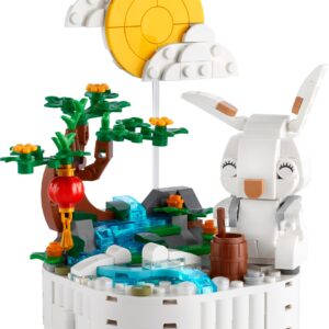 LEGO Jade Rabbit Building Toy Set, Fun Bunny Display Piece or Family Building Activity, Small Animal Toy for Boys and Girls, Great Gift for Kids Ages 8 and Up, 40643