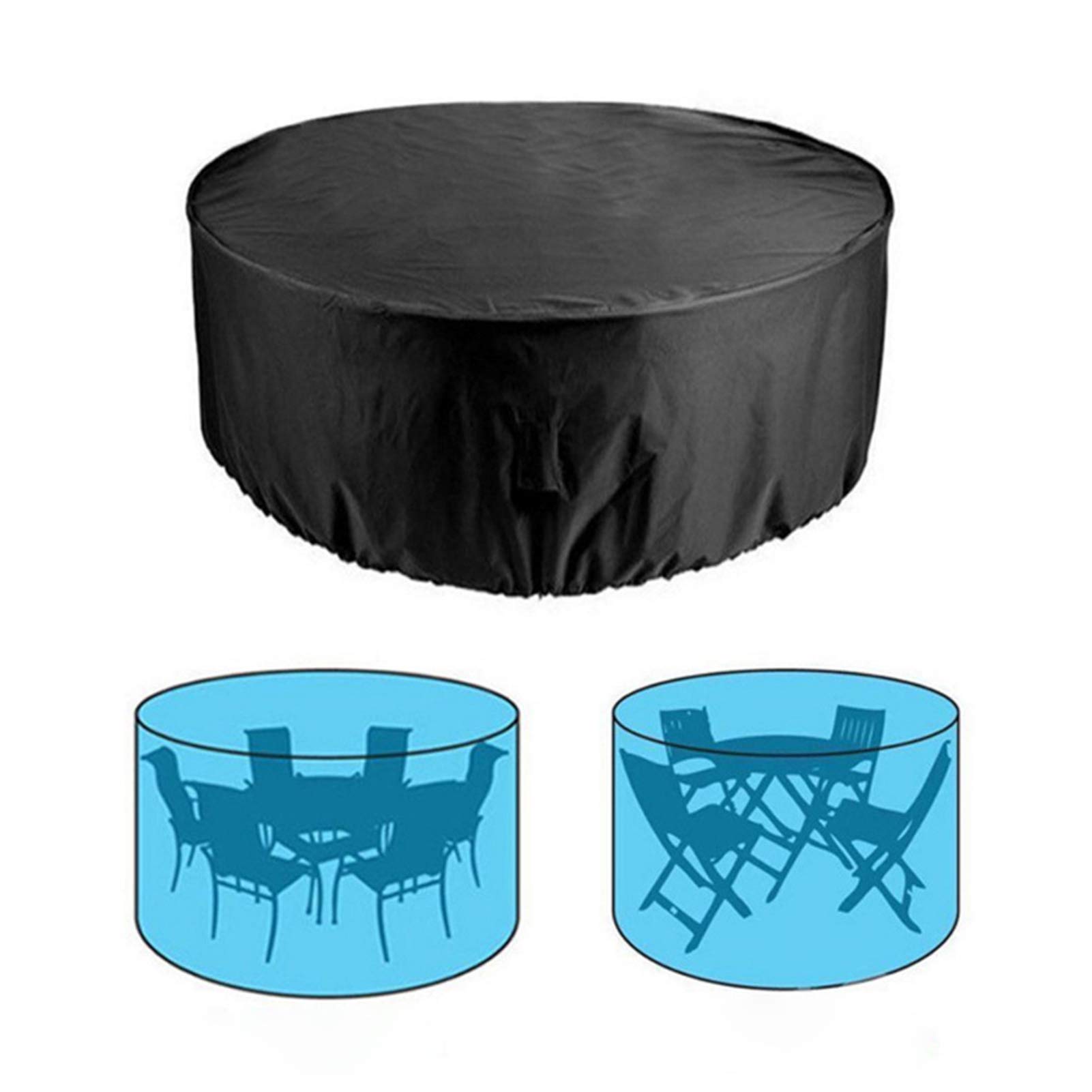 Maiju Outdoor Patio Furniture Covers Waterproof Table Chair Set Covers Windproof Tear-Resistant UV Round Cover for Outdoor Garden Patio Yard Park Furniture Cover