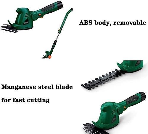 Handheld Grass Trimmer Cordless String Trimmer Small Household Electric Lawn Mower Multifunctional Weeder Retractable Rod 10.8V/2.0Ah Lithium Battery