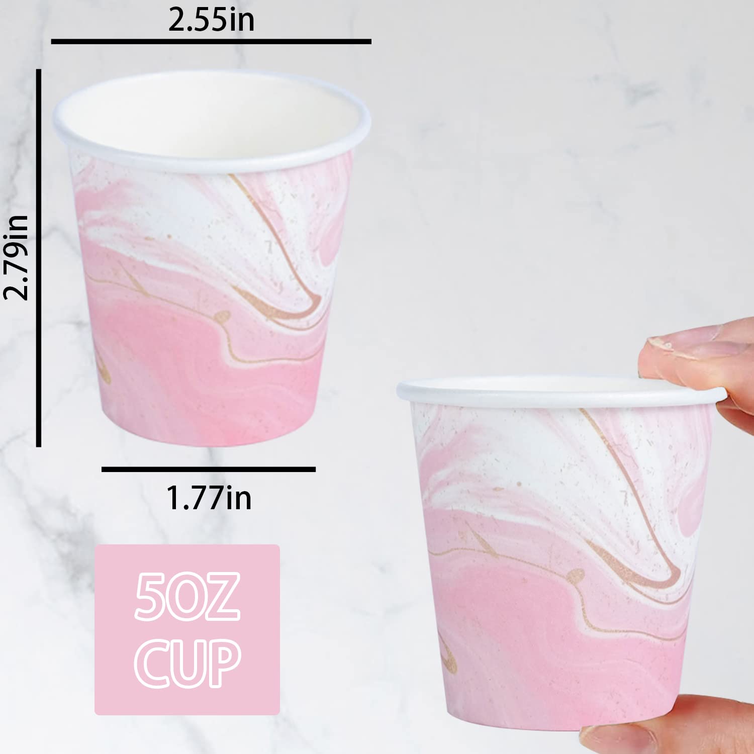 Huifany 5 oz Paper Cups – 300 Count, Small Bathroom Cups, Disposable Mouthwash Cups, Espresso Cups, Mini Cup for Coffee, Tea, Water, Snack