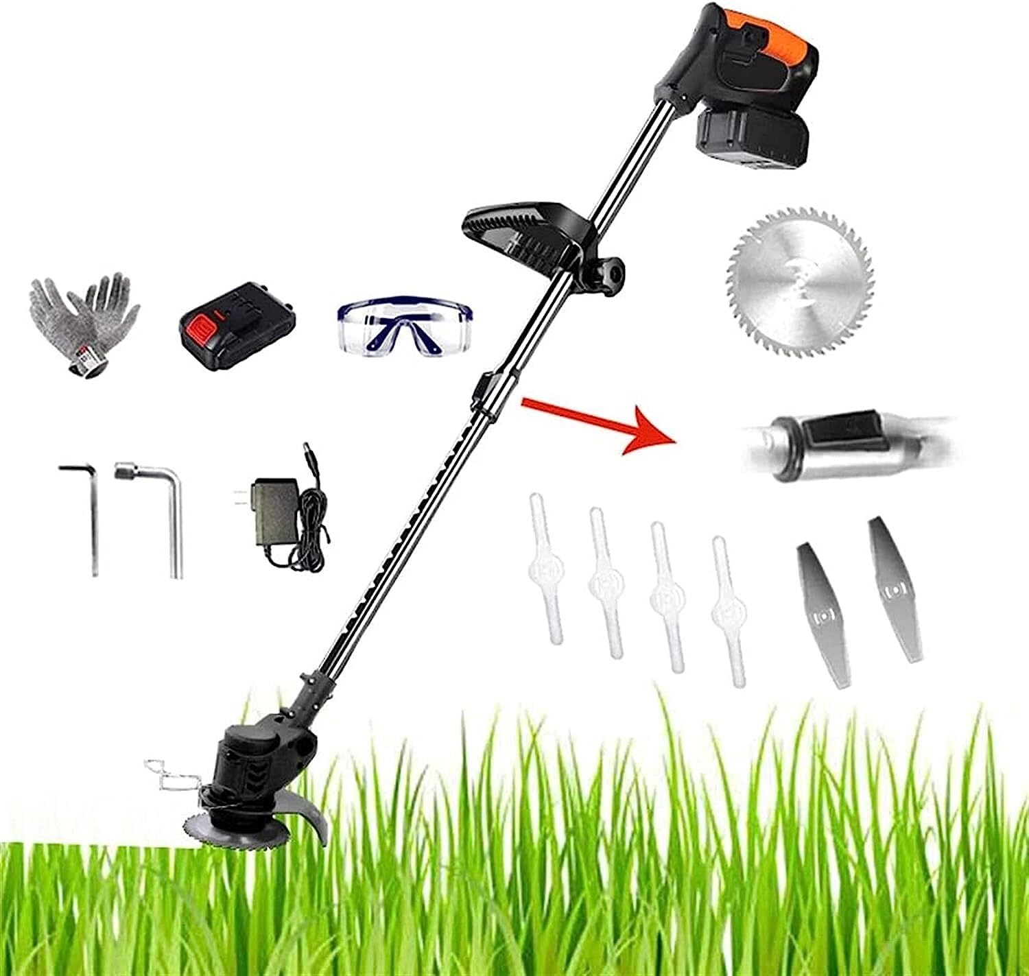 Handheld String Trimmer Cordless Sweeper Handheld Portable Lawn Mower Agricultural Household Cordless Weeder