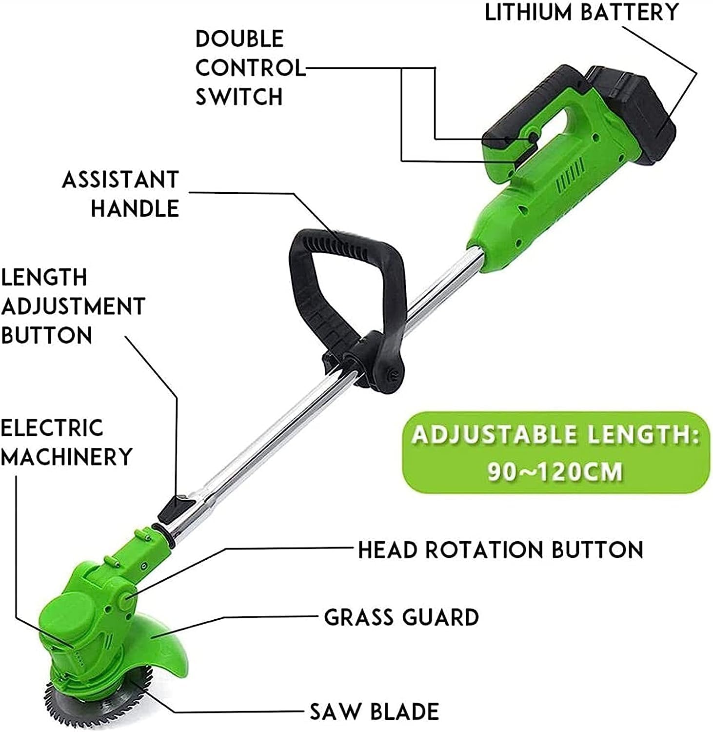 Handheld String Trimmer Cordless Sweeper Handheld Portable Lawn Mower Agricultural Household Cordless Weeder