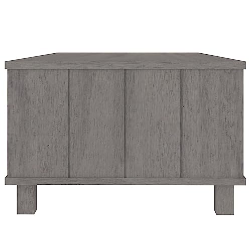 QJBSAVVA Coffee Table HAMAR Light Gray 39.4"x21.7"x13.8" Solid Wood Pine,Living Room Furniture Side Tables Narrow Bedside Tables Suitable for Meeting Rooms, Reception Rooms, Offices