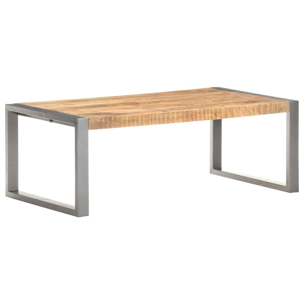 QJBSAVVA Coffee Table 43.3"x23.6"x15.7" Rough Mango Wood,Entrance Table Tray Tables Center Table Low Table Suitable for Meeting Rooms, Reception Rooms, Offices