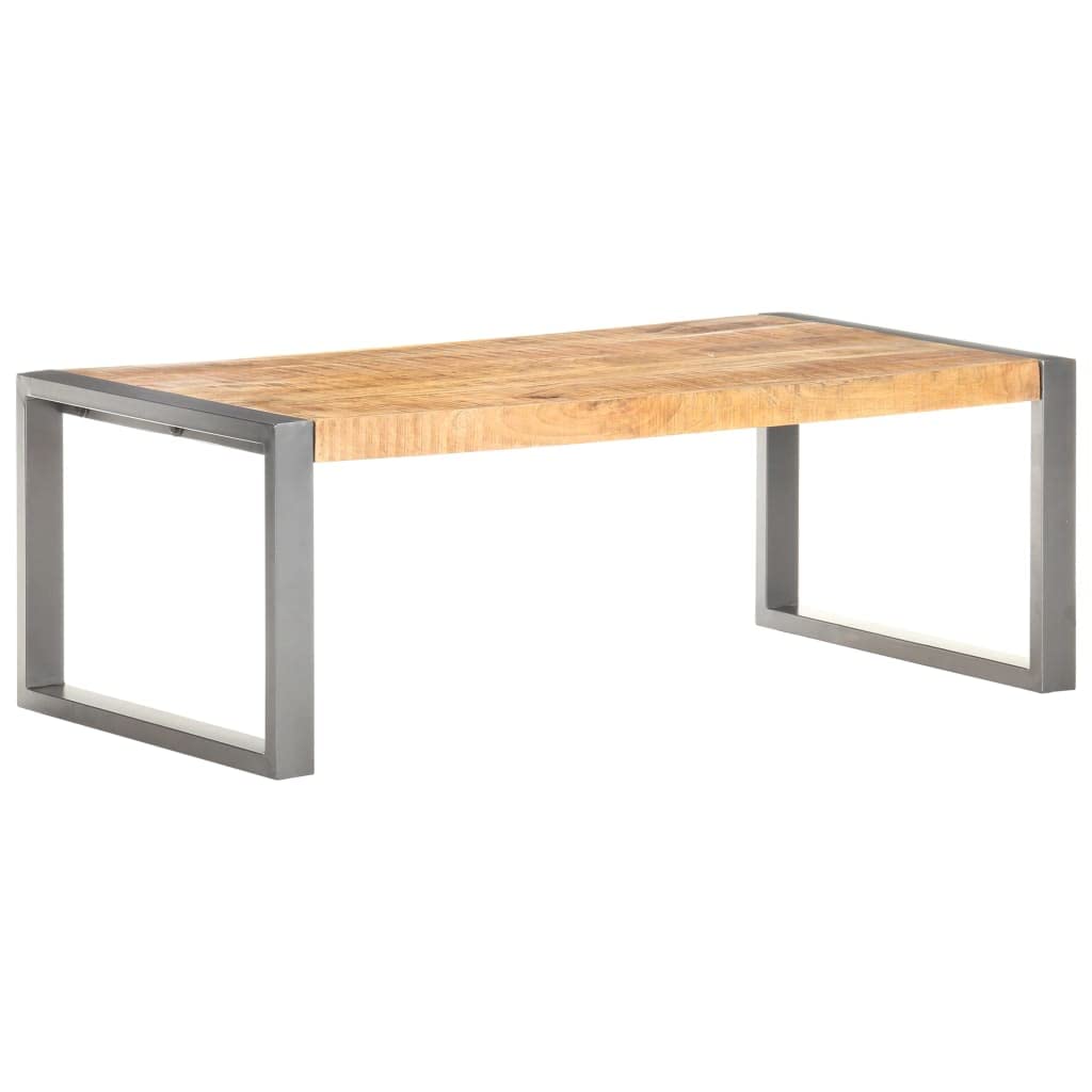 QJBSAVVA Coffee Table 43.3"x23.6"x15.7" Rough Mango Wood,Entrance Table Tray Tables Center Table Low Table Suitable for Meeting Rooms, Reception Rooms, Offices