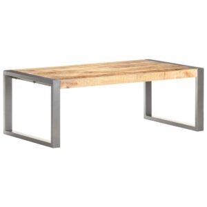 QJBSAVVA Coffee Table 43.3"x23.6"x15.7" Rough Mango Wood,Entrance Table Tray Tables Center Table Low Table Suitable for Meeting Rooms, Reception Rooms, Offices