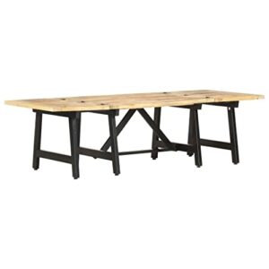 qjbsavva extendable coffee table 63"x27.6"x17.7" solid mango wood,entrance table tray tables center table low table suitable for meeting rooms, reception rooms, offices