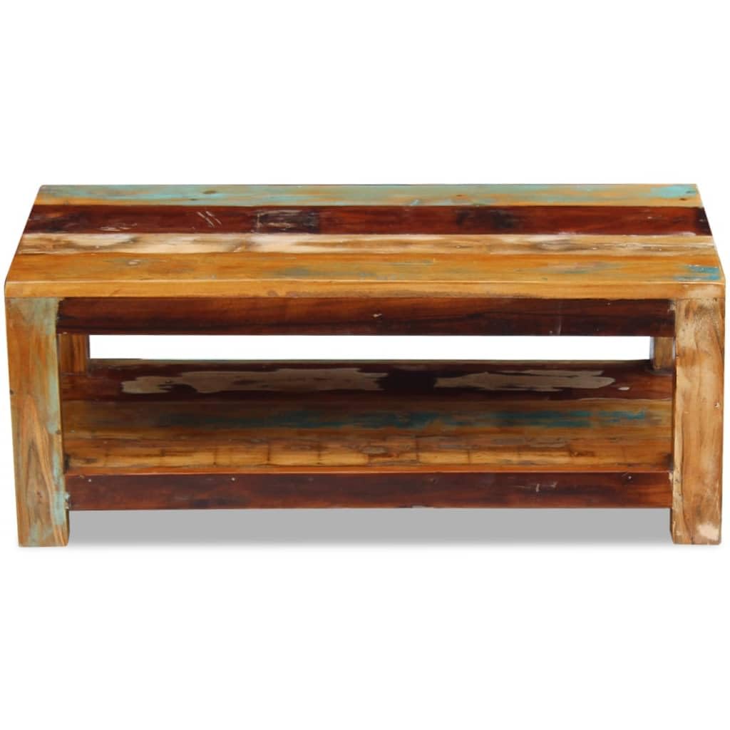 QJBSAVVA Coffee Table Solid Reclaimed Wood 35.4"x17.7"x13.8",Entrance Table Tray Tables Center Table Low Table Suitable for Meeting Rooms, Reception Rooms, Offices