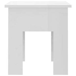 QJBSAVVA Coffee Table High Gloss White 15.7"x15.7"x16.5" Engineered Wood,Floor Standing Table Table for Living Room Cocktail Table Suitable for Meeting Rooms, Reception Rooms, Offices