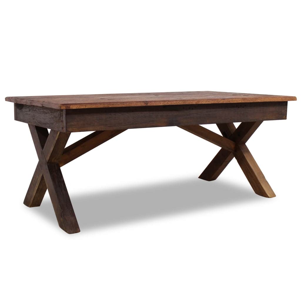 QJBSAVVA Coffee Table Solid Reclaimed Wood 43.3"x23.6"x17.7",Entrance Table Tray Tables Center Table Low Table Suitable for Meeting Rooms, Reception Rooms, Offices