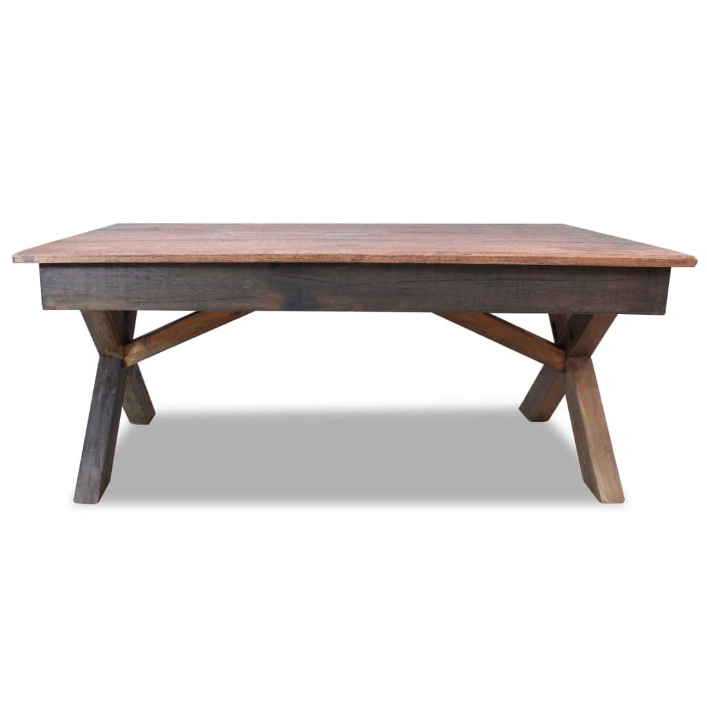 QJBSAVVA Coffee Table Solid Reclaimed Wood 43.3"x23.6"x17.7",Entrance Table Tray Tables Center Table Low Table Suitable for Meeting Rooms, Reception Rooms, Offices