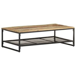 QJBSAVVA Coffee Table 43.3"x23.6"x13.8" Solid Reclaimed Wood,Bedside Tables Side Tables End Tables Entrance Tables Suitable for Meeting Rooms, Reception Rooms, Offices