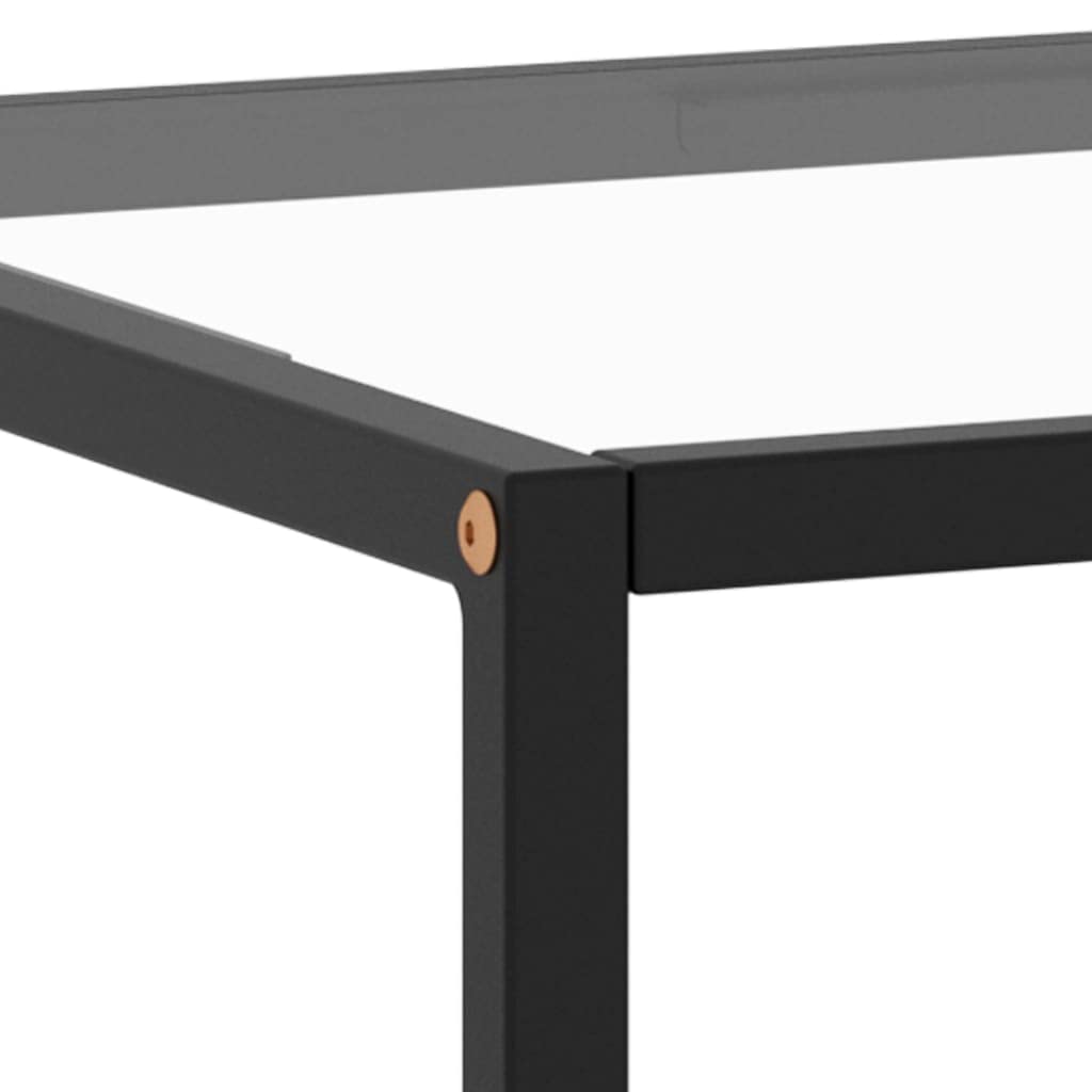 QJBSAVVA Coffee Table Black with Tempered Glass 39.4"x19.7"x13.8",Bedside Tables Side Tables End Tables Entrance Tables Suitable for Meeting Rooms, Reception Rooms, Offices