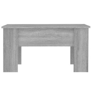 QJBSAVVA Coffee Table Gray Sonoma 31.1"x19.3"x16.1" Engineered Wood,Nightstand Industrial Tables Side Tables Sofa Table Suitable for Meeting Rooms, Reception Rooms, Offices