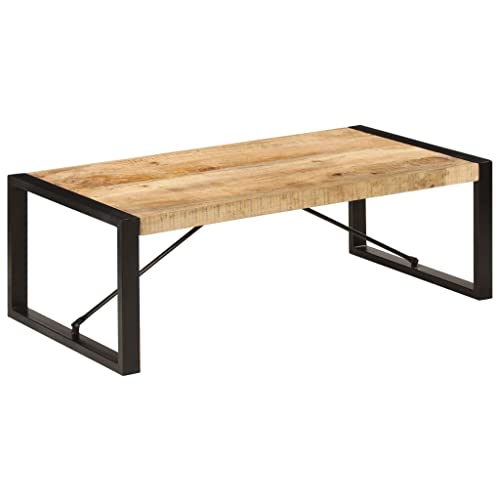 QJBSAVVA Coffee Table 47.2"x23.6"x15.7" Solid Mango Wood,Entrance Table Tray Tables Center Table Low Table Suitable for Meeting Rooms, Reception Rooms, Offices