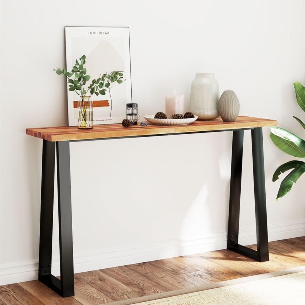 loibinfen Wood Live Edge Console Table, Narrow Entryway Foyer Table, Rustic Hallway Accent Table for Living Room, Entrance, 6.7"x15.7"x31.5" Solid Wood Acacia