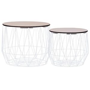 QJBSAVVA Coffee Table 2 pcs White,Center Table Low Table Folding Table Entrance Table Suitable for Meeting Rooms, Reception Rooms, Offices