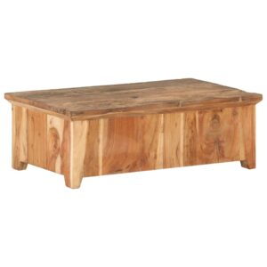 QJBSAVVA Coffee Table 35.4"x19.7"x12.2" Solid Reclaimed Wood,Entrance Table Tray Tables Center Table Low Table Suitable for Meeting Rooms, Reception Rooms, Offices