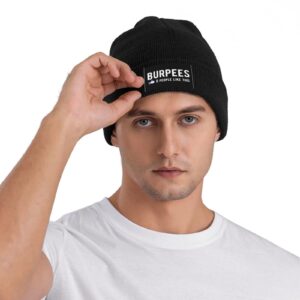 Burpees People Like This,Cuffed Beanie for Men Women Knit Skull Cap Warm Stocking Hats Black