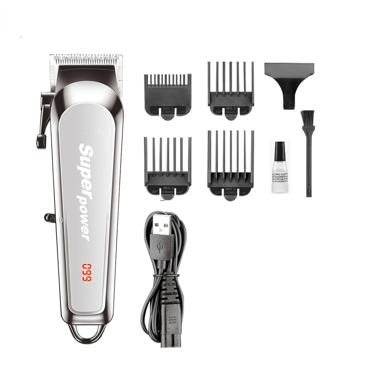 HARUE Hair Clippers for Men, Hair Trimmer Cordless Hair Clipper Electric Haircut Machine Adjustable Hair Cutting Machine Portable Clippers for Men