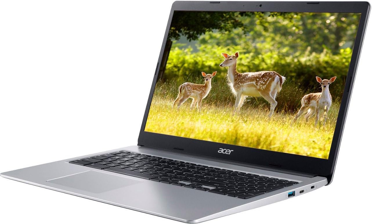 acer 2023 Newest Chromebook 315 Laptop, 15.6" HD Display, Intel Celeron N4020(Up to 2.8GHz), 4GB RAM, 64GB eMMC, Intel UHD Graphics, 12.5H Long Battery, WiFi, Bluetooth, Chrome OS