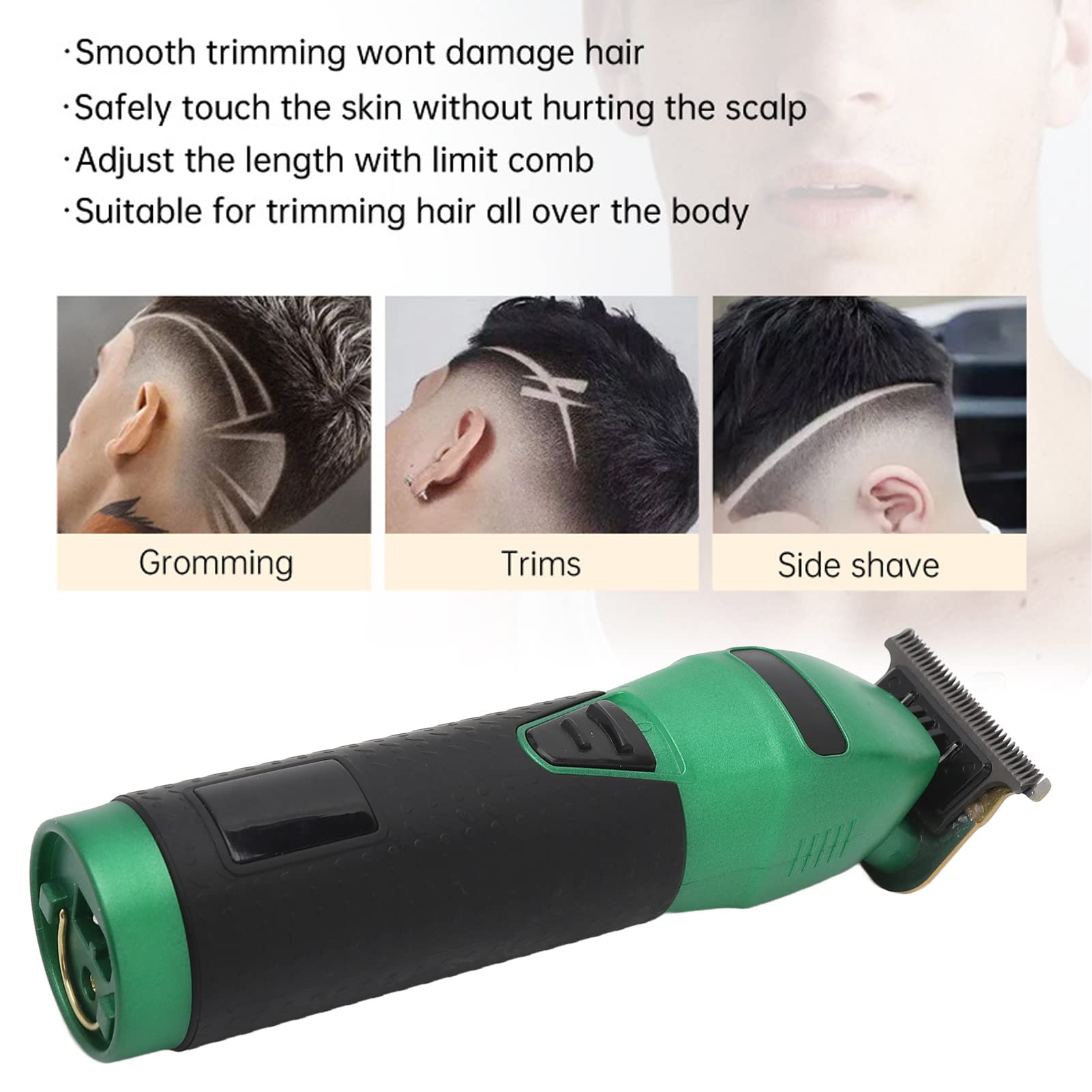 Electric Hair Clippers for Men Cordless Barber Clippers Rechargeable Hair Cutting Trimmer with Large LED Display Hair Trimmer for Men