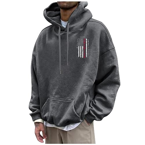 DuDubaby Graphic Hoodies Men Long Sleeve Letter Print Fleece Mens Hoodies Pullover Funny Novelty Basic Light Weight Gradient Tie Dye Hooded Sweatshirt Men Cool Thick Hooded 01 Dark Gray Xl