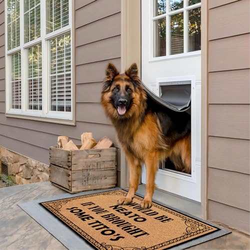 Jec&Smis Welcome Mat It Would Be Neato If You Brought Some Tito'S Door Mats for Home Entrance Funny Doormat, Coir Fiber Outdoor Doormats for Entrance Anti-Slip PVC Backing 18" x 30"