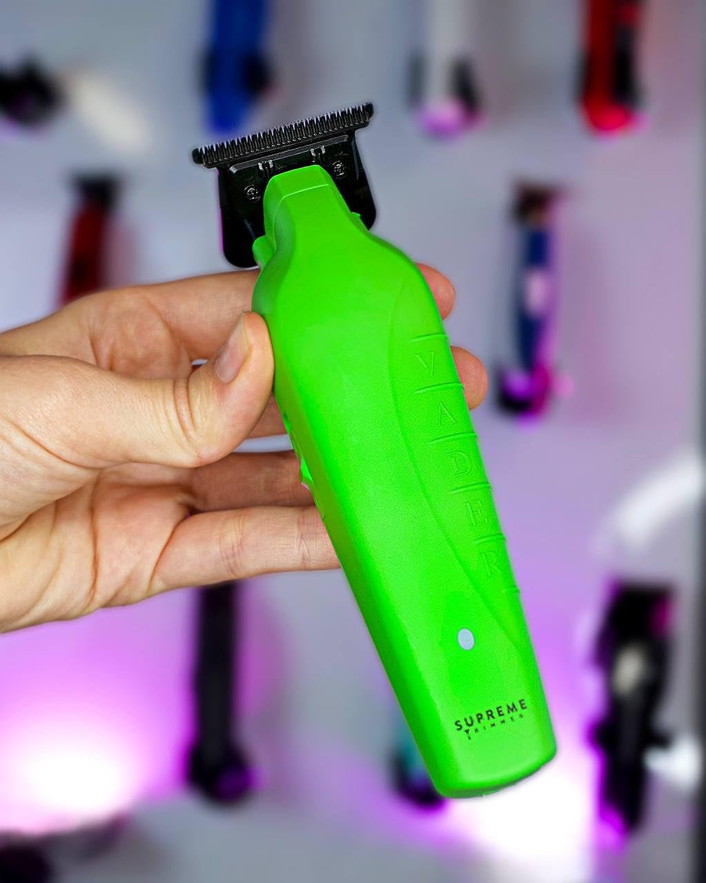 Supreme Trimmer Vader Trimmer ST3778 | 210 Min Run Time DLC T-Blade Cordless Barber Liner | Mens Beard Trimmer Hair Clippers | Acid Green