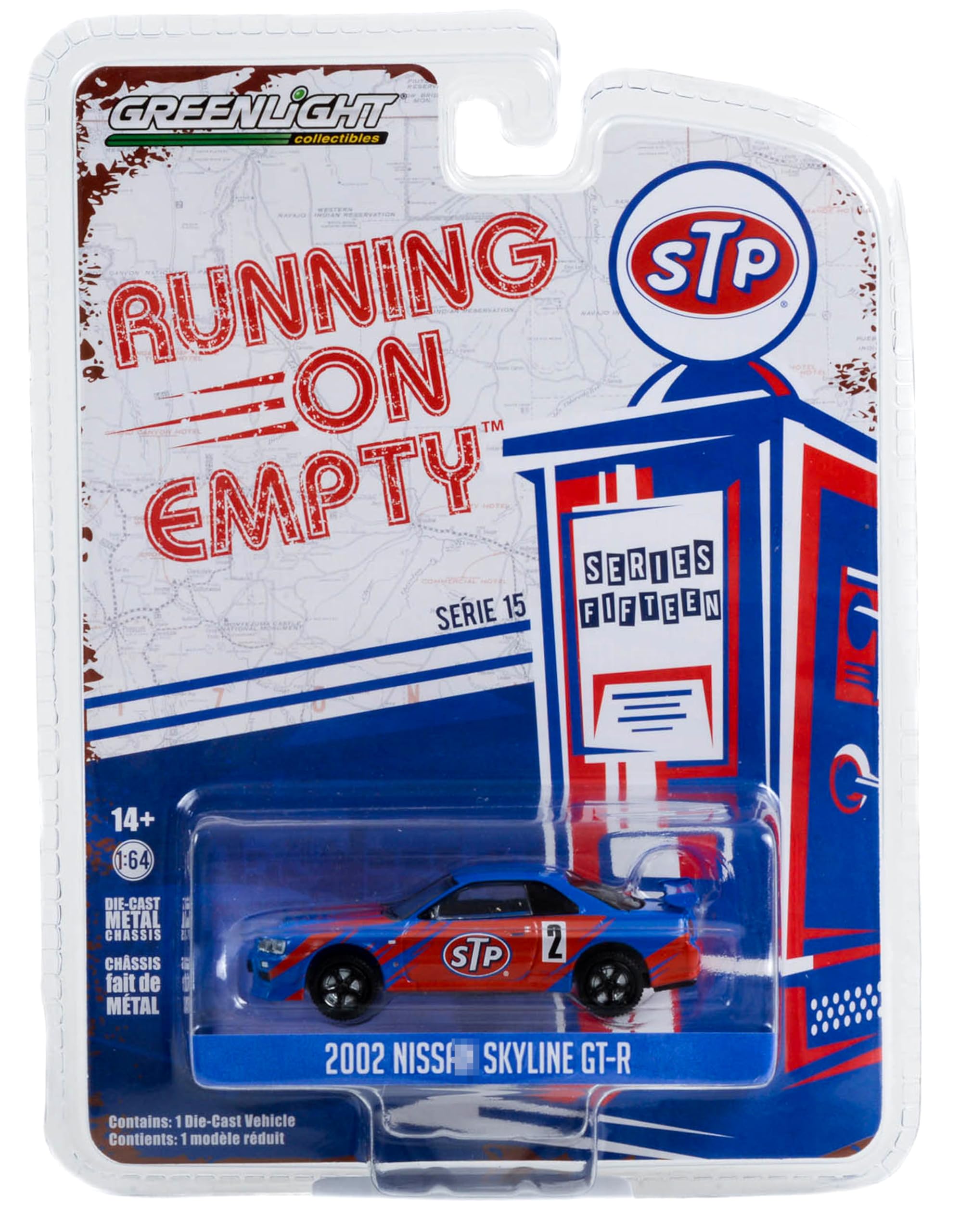 Greenlight 1:64 Running on Empty Series 15-2002 Skyline GT-R (R34) - STP 41150-D [Shipping from Canada]