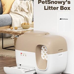 PetSnowy (2024 Premium Version) Snow⁺ Self Cleaning Cat Litter Box & 120 PCS Cat Litter Box Liners Bundle