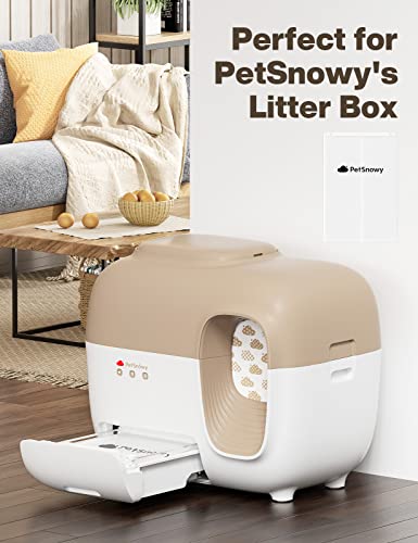 PetSnowy (2024 Premium Version) Snow⁺ Self Cleaning Cat Litter Box & 120 PCS Cat Litter Box Liners Bundle