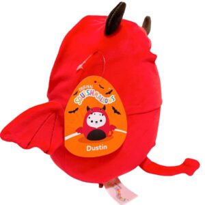 squishmallows Hoodie Squad 5" Dustin The Dog in Devil Bat Costume Plush Doll Toy