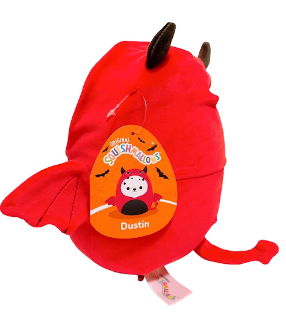 squishmallows Hoodie Squad 5" Dustin The Dog in Devil Bat Costume Plush Doll Toy